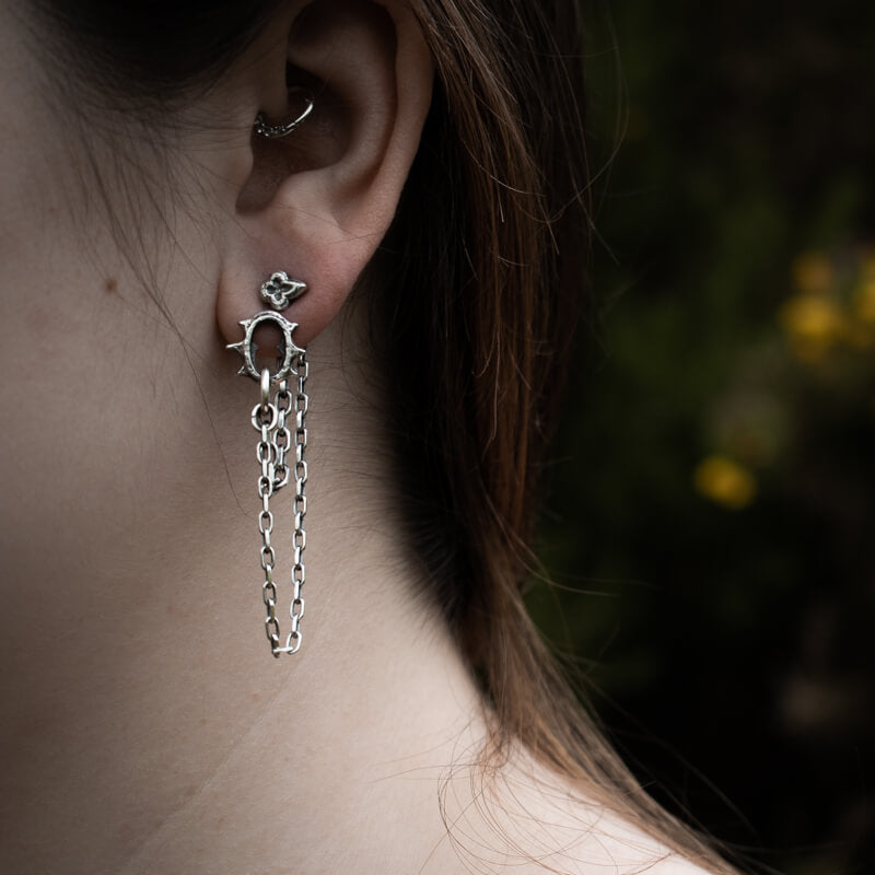 Barbed Chain Earrings (MTO)
