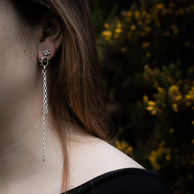 Barbed Chain Earrings (MTO)